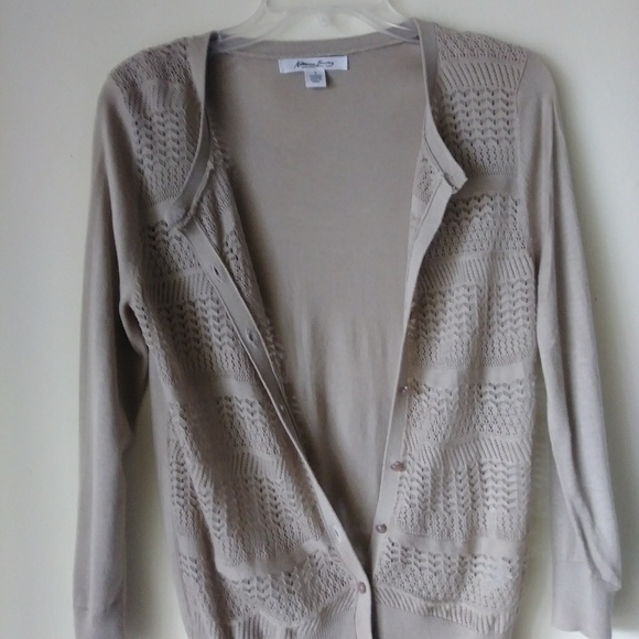 Katherine Barlay Tan lightweight  Cardigan - Picture 2 of 5
